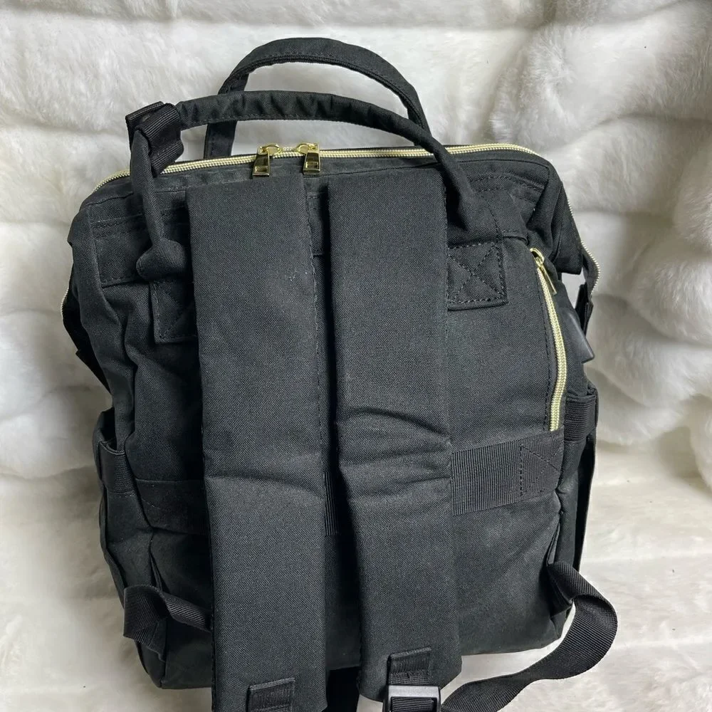 NWT lovevook black  canvas laptop backpack with USB port fit up to 17” l…